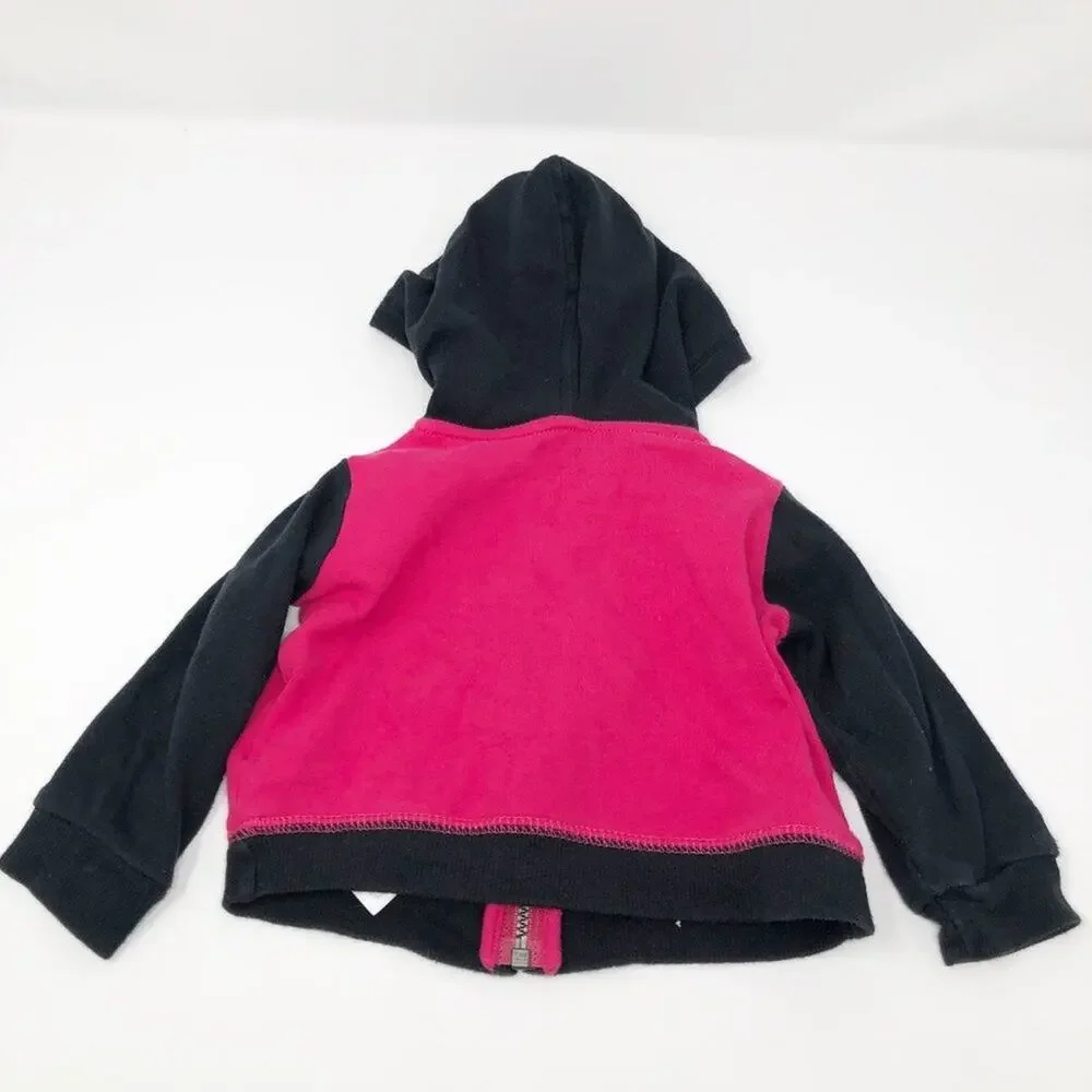 Converse Baby Girl Zip Long Sleeve Colorblock Hoodie 3-6M